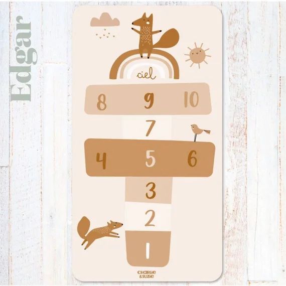 Tapis De Jeu Marelle Renard multicolore