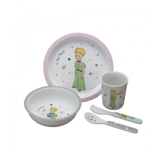 Le Petit Prince Coffret Repas 5 Pièces rose