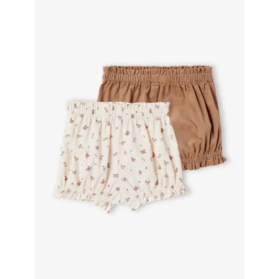 Lot 2 Shorts Velours cappuccino