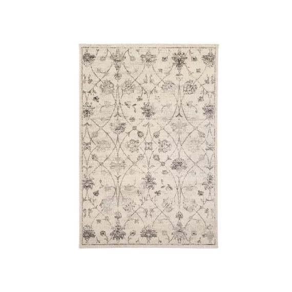 Tapis rectangulaire Inspiration florale argent (160 x 230 cm)