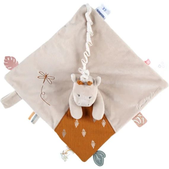 Doudou plat attache sucette Tiga la girafe TSO