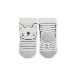 Chaussettes À Rayures Et Motifs Koalas – Ecru