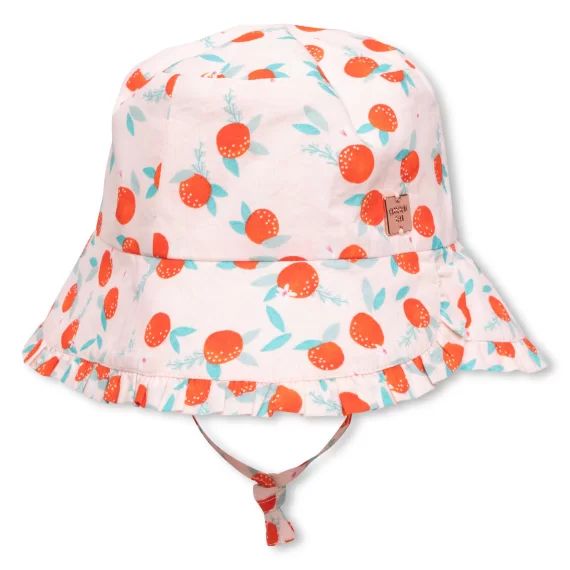 Chapeau en coton imprimé Fille Rose