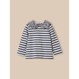 T-shirt Col En Tissu Liberty En Coton Biologique Lib Annie & May