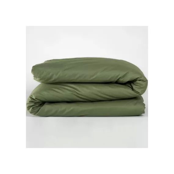 Housse de couette en coton bio kaki (100 x 140 cm)