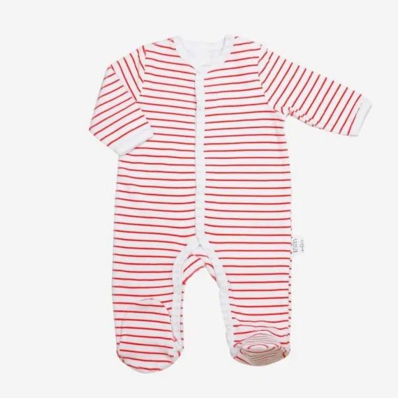 Dors-bien Bébé Marinière Rouge Trois Kilos Sept – Rouge 3 Mois Rouge