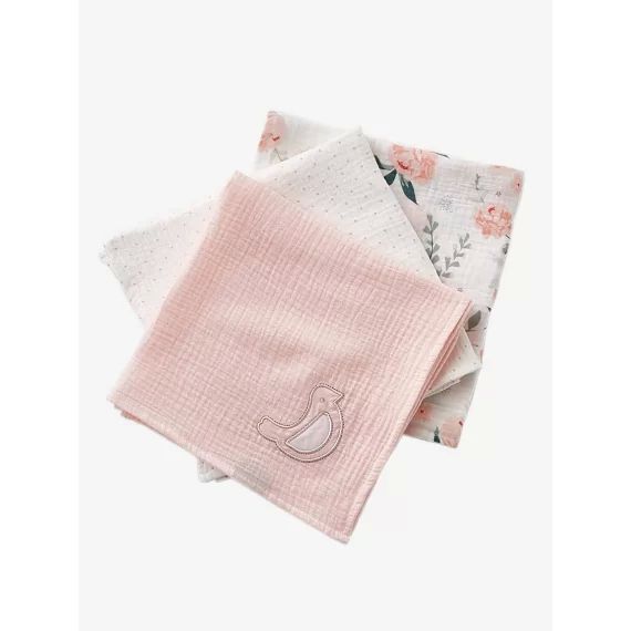 Lot de 3 langes EAU DE ROSE rose