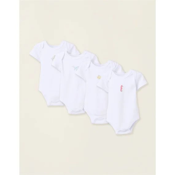 Pack 4 Bodies De Coton Blanc
