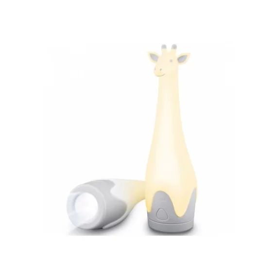 Veilleuse et torche Gina girafe grise