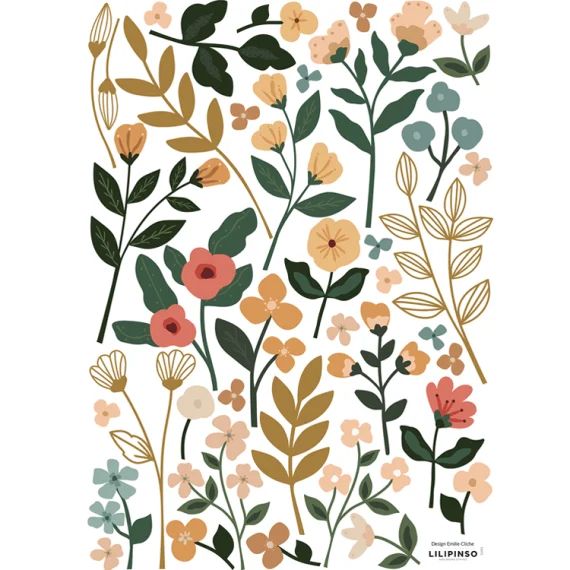 Planche de stickers A3 Colorful Flowers