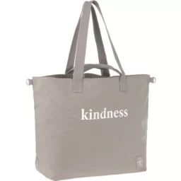 Sac à langer à anses Green Label en coton bio Statement taupe