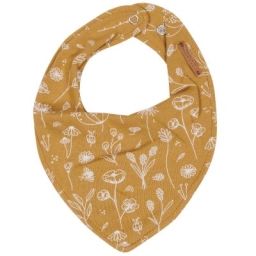 Bavoir bandana Wild Flowers ocre