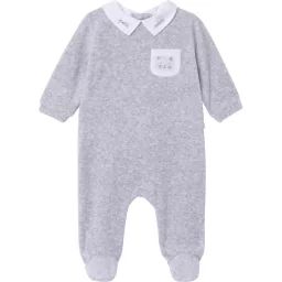Pyjama en velours Garçon Gris