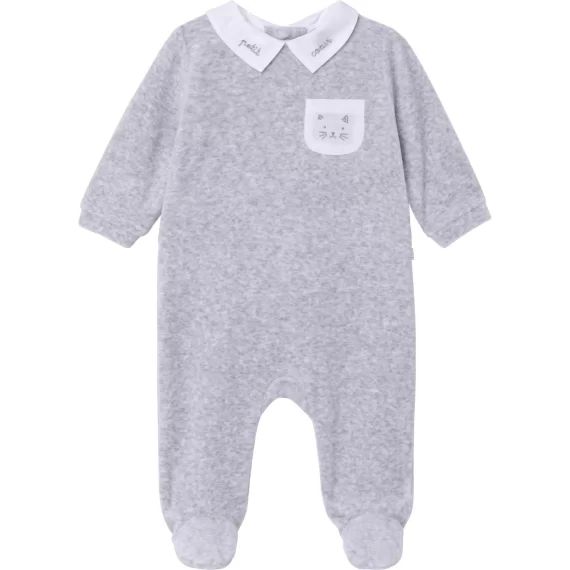 Pyjama en velours Garçon Gris