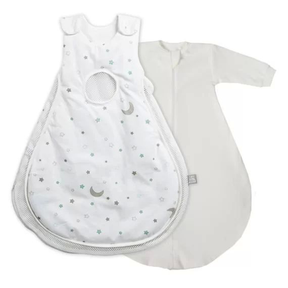 ROBA safe asleep® Gigoteuse bébé – Différentess – AIR Plus – design Sternenzauber – 2 pièces blanc