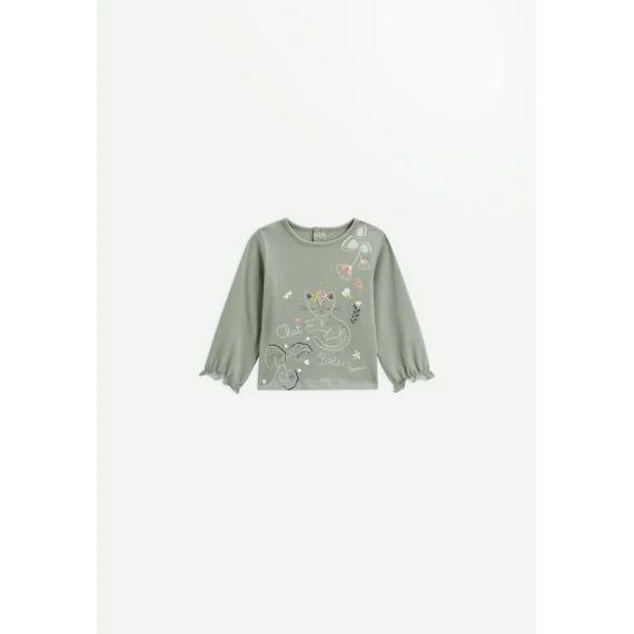 T-shirt Bébé Manches Longues Kaki Lily Kaki