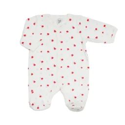 Dors-bien Motif Fraise Blanc