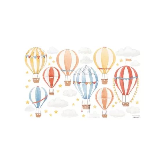 Planche de stickers M Montgolfières (64 x 90 cm)