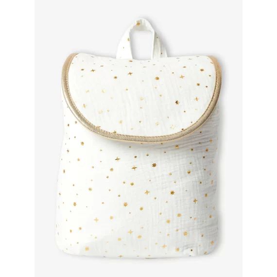 Sac étoiles personnalisable fille écru