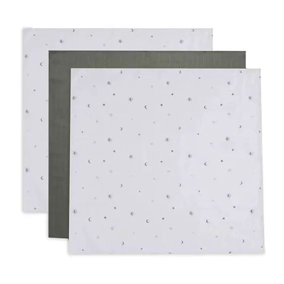 Lange gaze de Coton Small Stargaze Leaf Green (3 pcs) vert