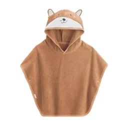 Poncho De Bain Bébé Little Fox 3-5 Ans – Petit Beguin – Marron – 100% Coton Marron