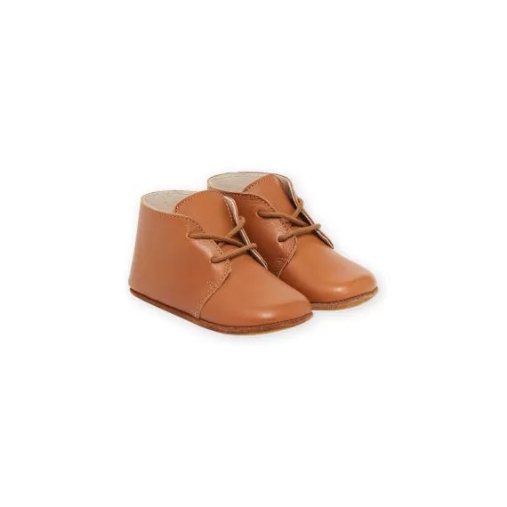 Chaussons En Cuir Souple – Marron