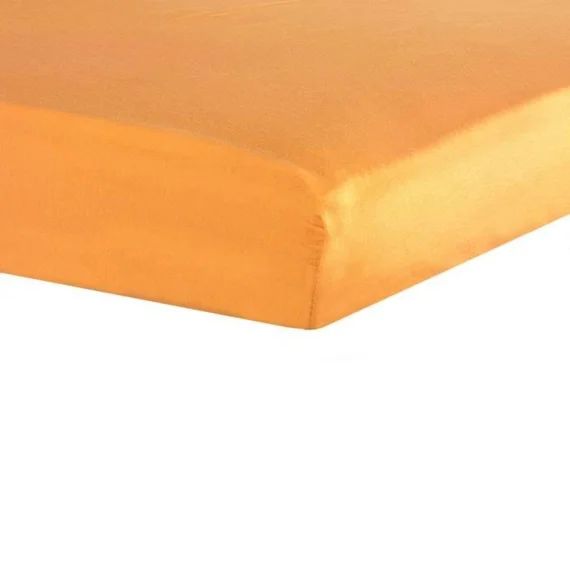 TROIS KILOS SEPT Drap housse – 60×120 cm – Orange orange