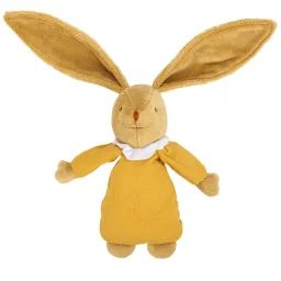 Peluche musicale lapin en coton bio jaune curry