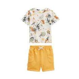 Ensemble Bébé T-shirt Et Short Wakae Orange