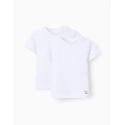 Pack 2 T-shirts Unis En Coton Blanc