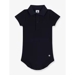Body manches courtes ouverture polo PETIT BATEAU marine