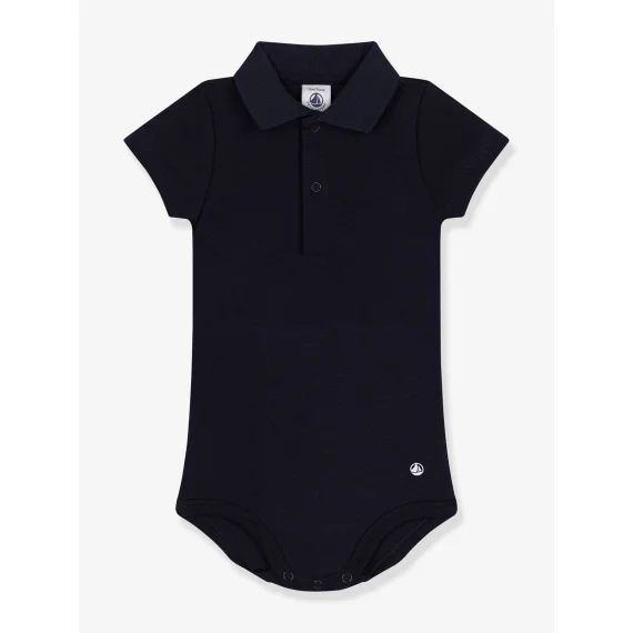 Body manches courtes ouverture polo PETIT BATEAU marine