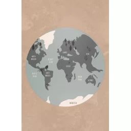 Tapis rond en vinyle (150cm) Nirar Kids