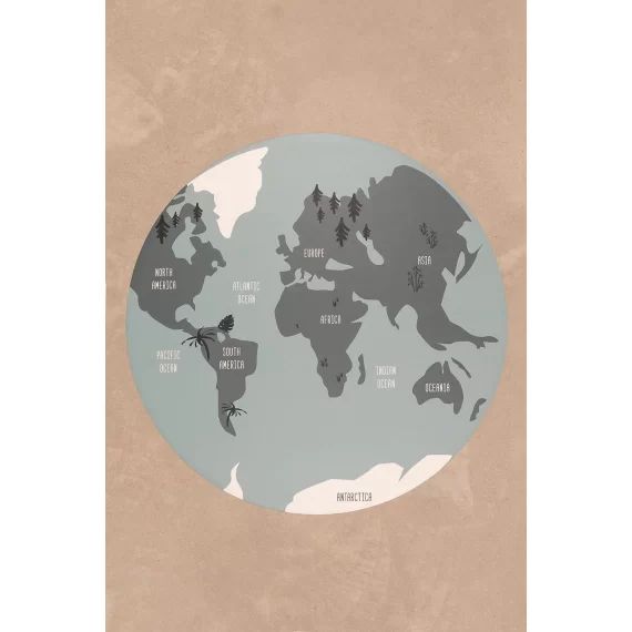 Tapis rond en vinyle (150cm) Nirar Kids