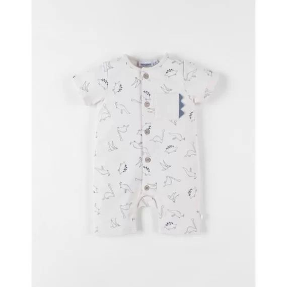 Combishort Dino En Molleton Vanille Beige