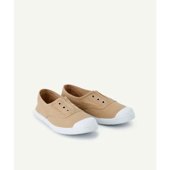 Baskets en toile enfant beiges –  – Soldes