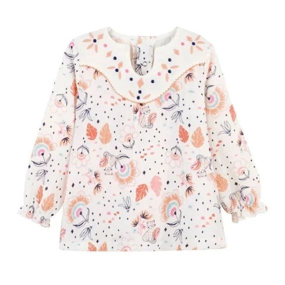 Blouse Bébé En Gaze De Coton Masha Blanc