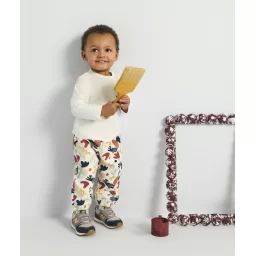 Jogging écru en fibres recyclées imprimé coloré bébé garçon –  – Soldes