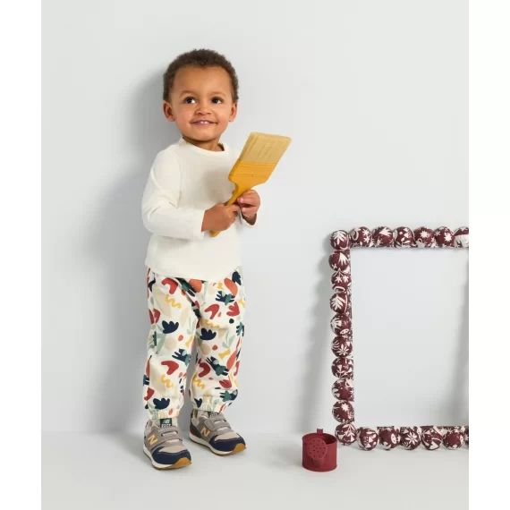 Jogging écru en fibres recyclées imprimé coloré bébé garçon –  – Soldes