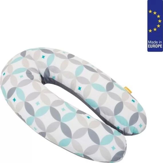Badabulle Coussin de maternité Évolutif – 2 en 1 – Coussin d&rsquo;Allaitement – Graphique gris