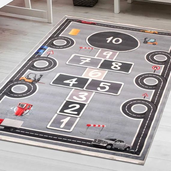 Tapis Enfant Marel Très Doux Gris