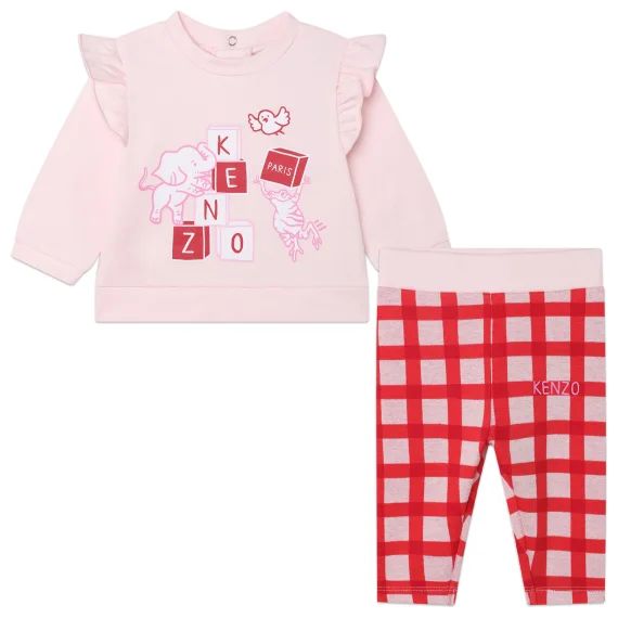 Sweat-shirt + pantalon Fille Rose