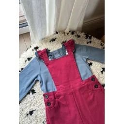 Ensemble Salopette Bébé Et T-shirt Samba Rouge
