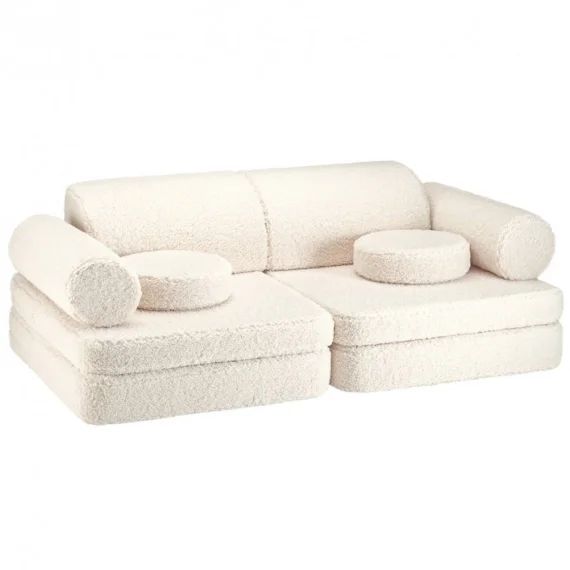 Canapé Enfant Bouclette Seetee Teddy Cream White