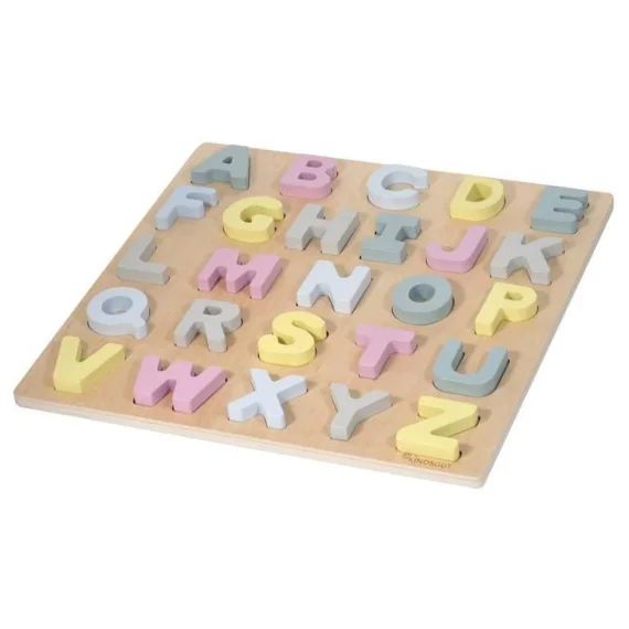 Puzzle ABC Hanna en bois rose