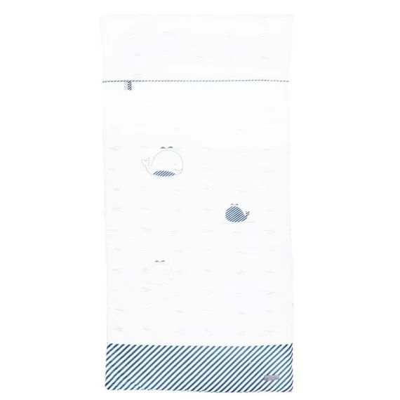 Edredon lit bébé en coton blanc