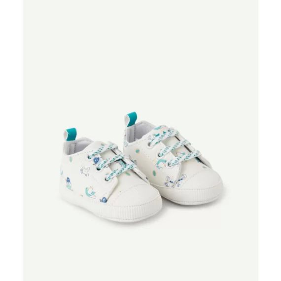 Chaussons style baskets bébé garçon imprimés animaux –  – Soldes