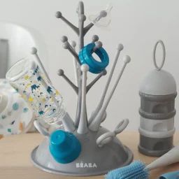 Coffret naissance Egoutte biberon et accessoires Gris et bleu