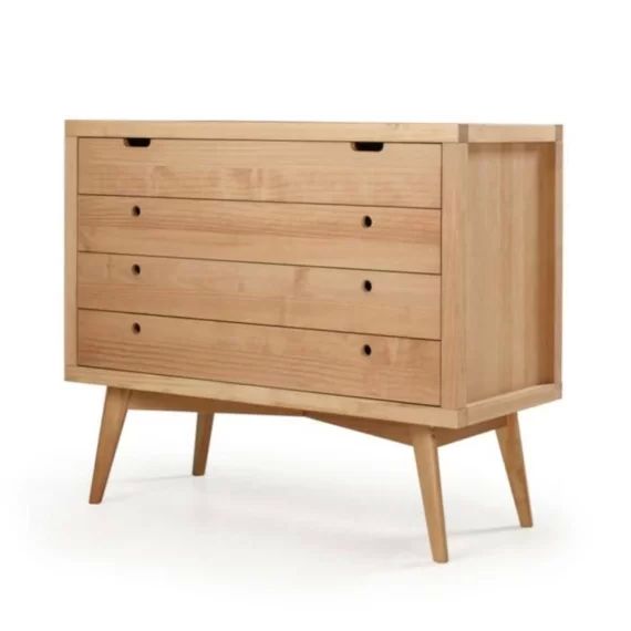 Commode 4 tiroirs Marley   Bois naturel marron