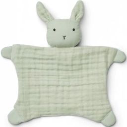 Doudou plat en coton bio Amaya Rabbit dusty mint